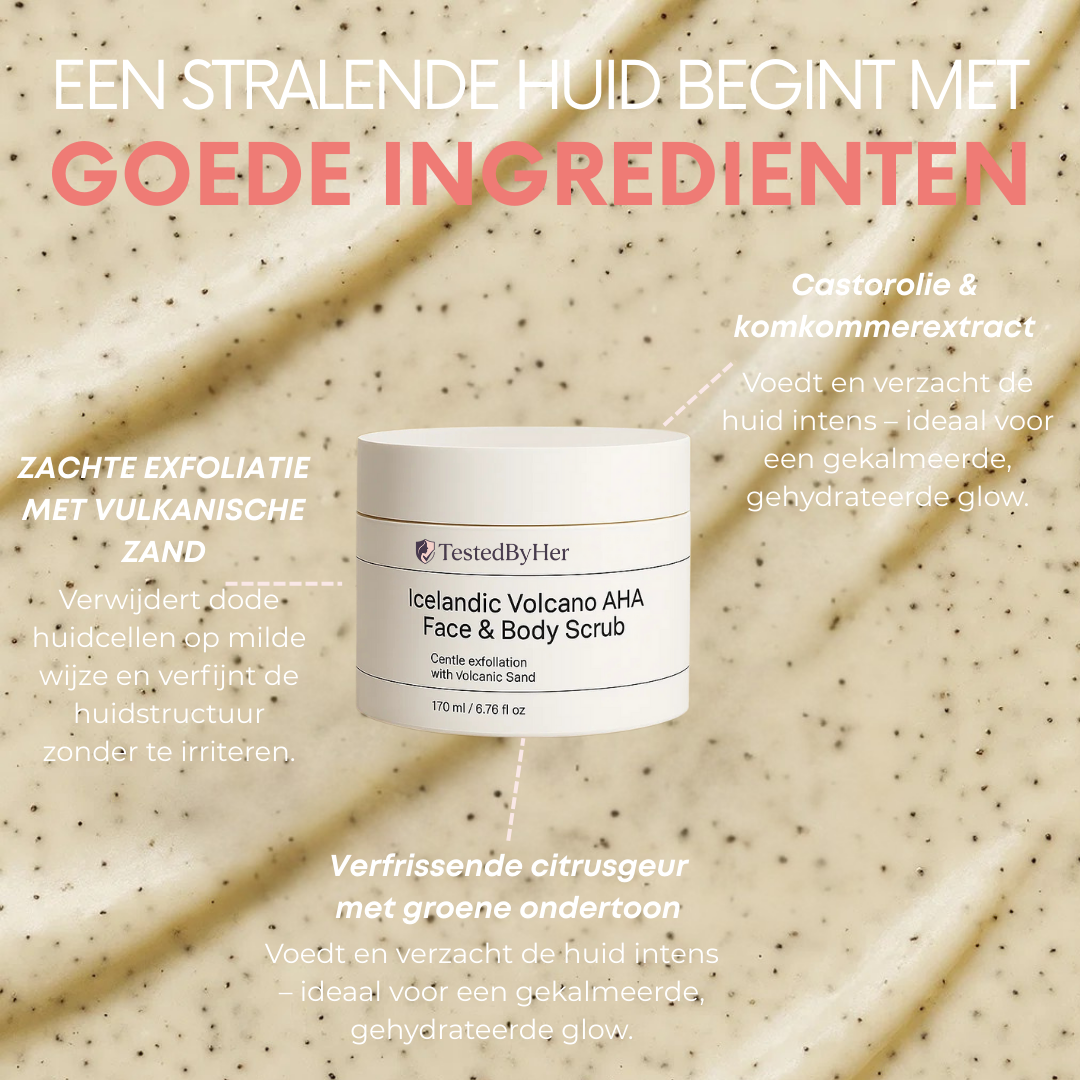 IJslandse Vulkaan AHA Scrub - Diepreinigende Exfoliant