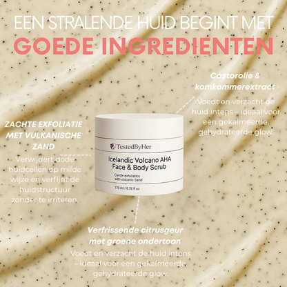 IJslandse Vulkaan AHA Scrub - Diepreinigende Exfoliant